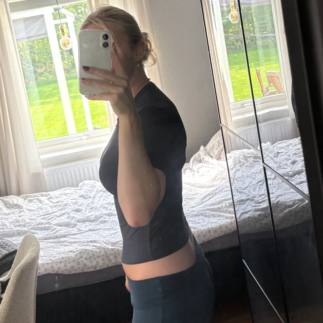 Marinblå tight träningstopp från H&M - 1