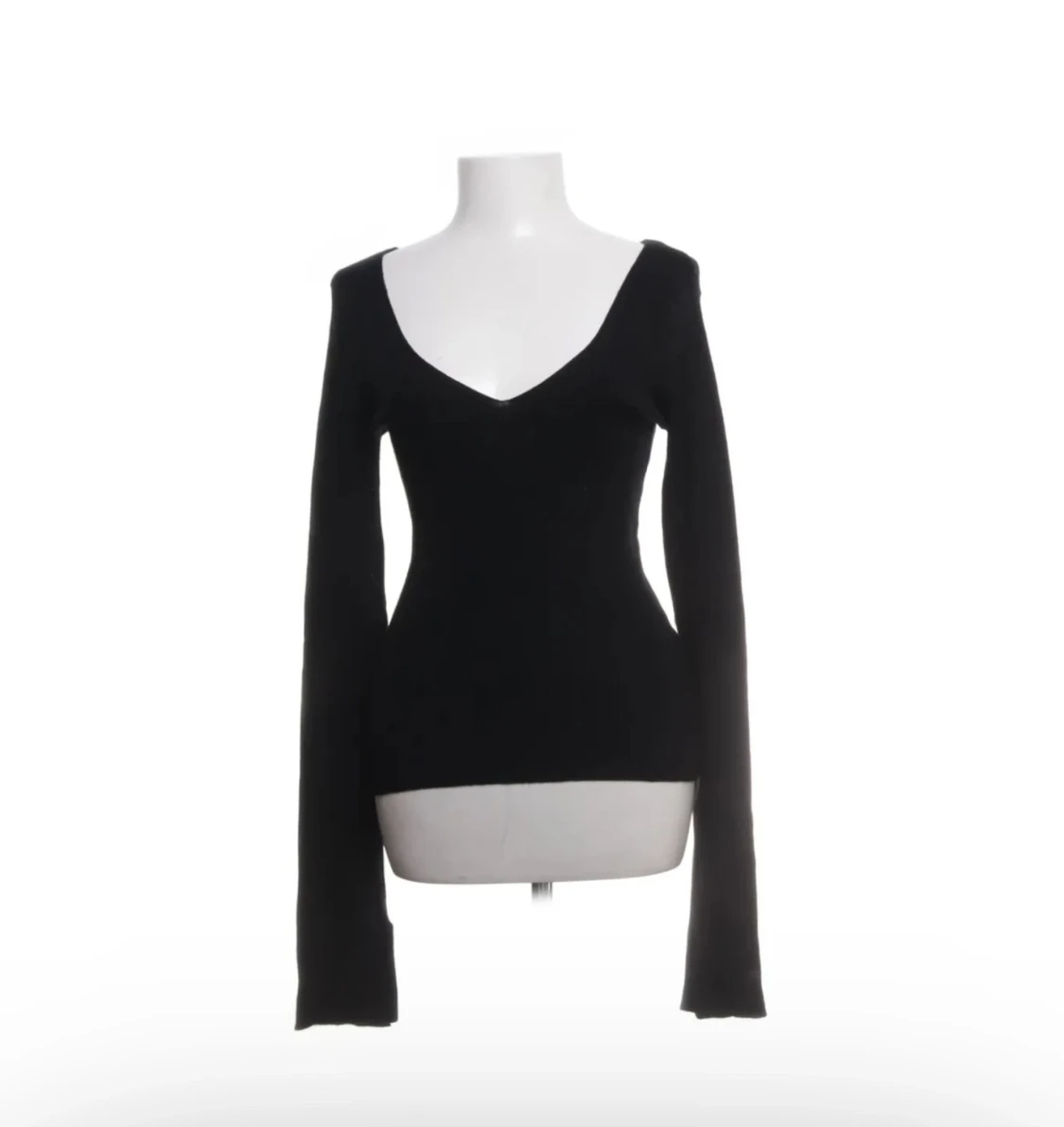 Svart ribbad tröja H&M