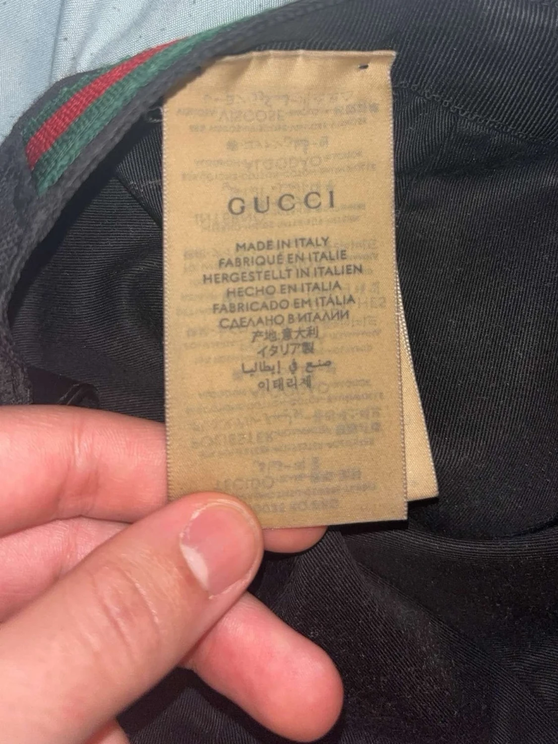 Svart Gucci keps med GG-mönster - 3