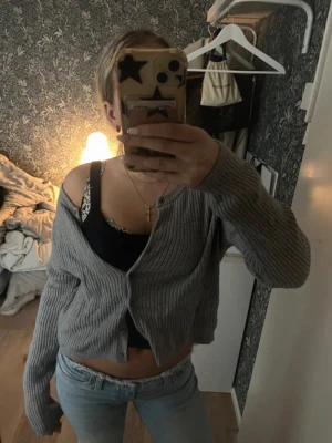 Grå ribbad kofta från Lager 157 - grey Lager 157 cardigan, great condition, size xs