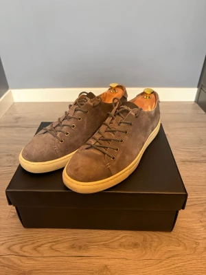 Gråa mocka sneakers från Philip hog - Ett par gråa sneakers från Philip hog👟 .Skorna är i bra skick och har INGA defekter! Skorna är i storlek 43📐! Skorna är inte använda mycket! Skriv vid funderingar!✅ fraktar inom 24h📦🚚!