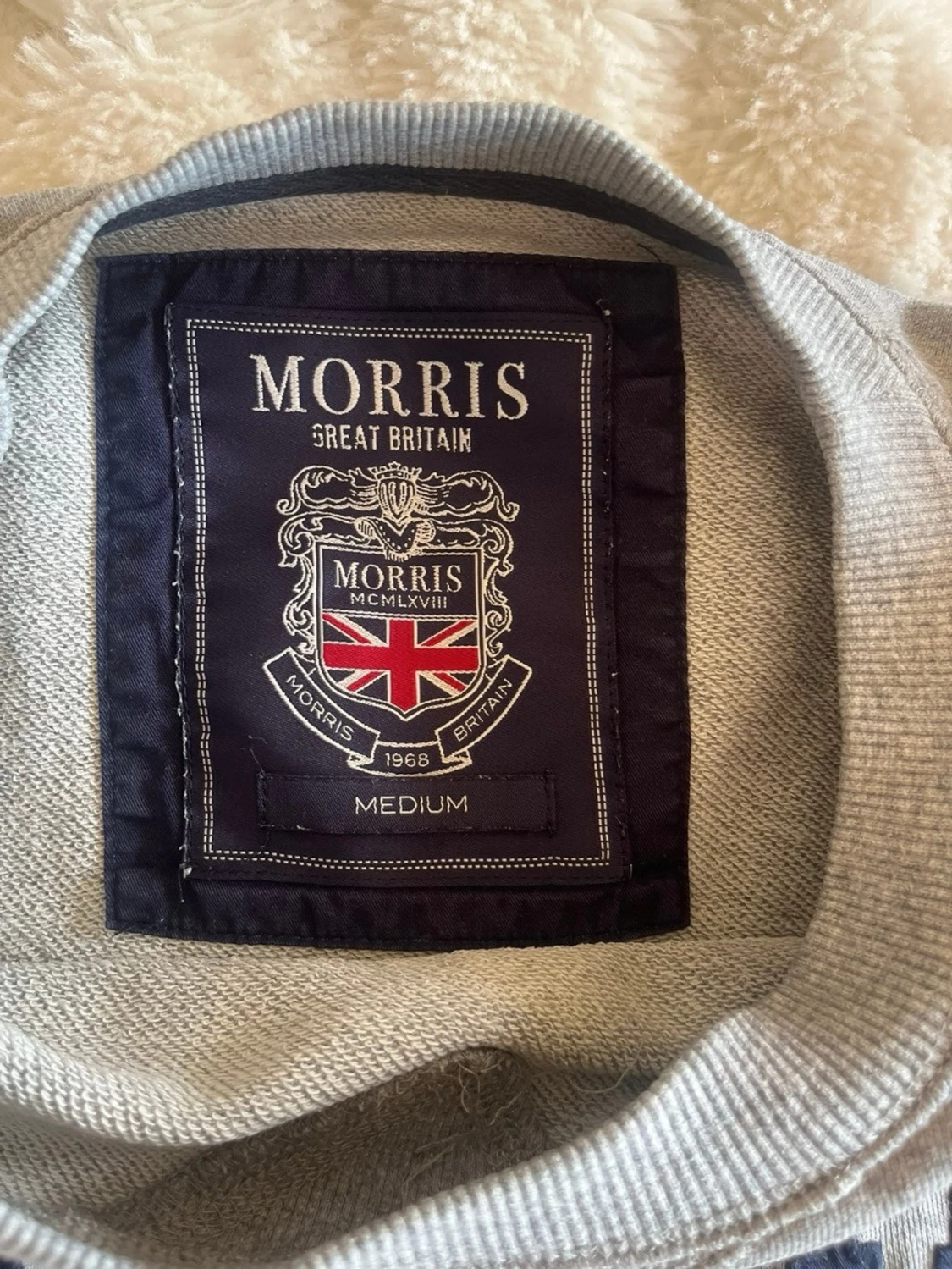 Morris sweatshirt med logga i grå - stl M - 4