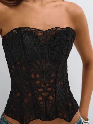 Svart corset top från Gina  - Oanvänd i storlek 38