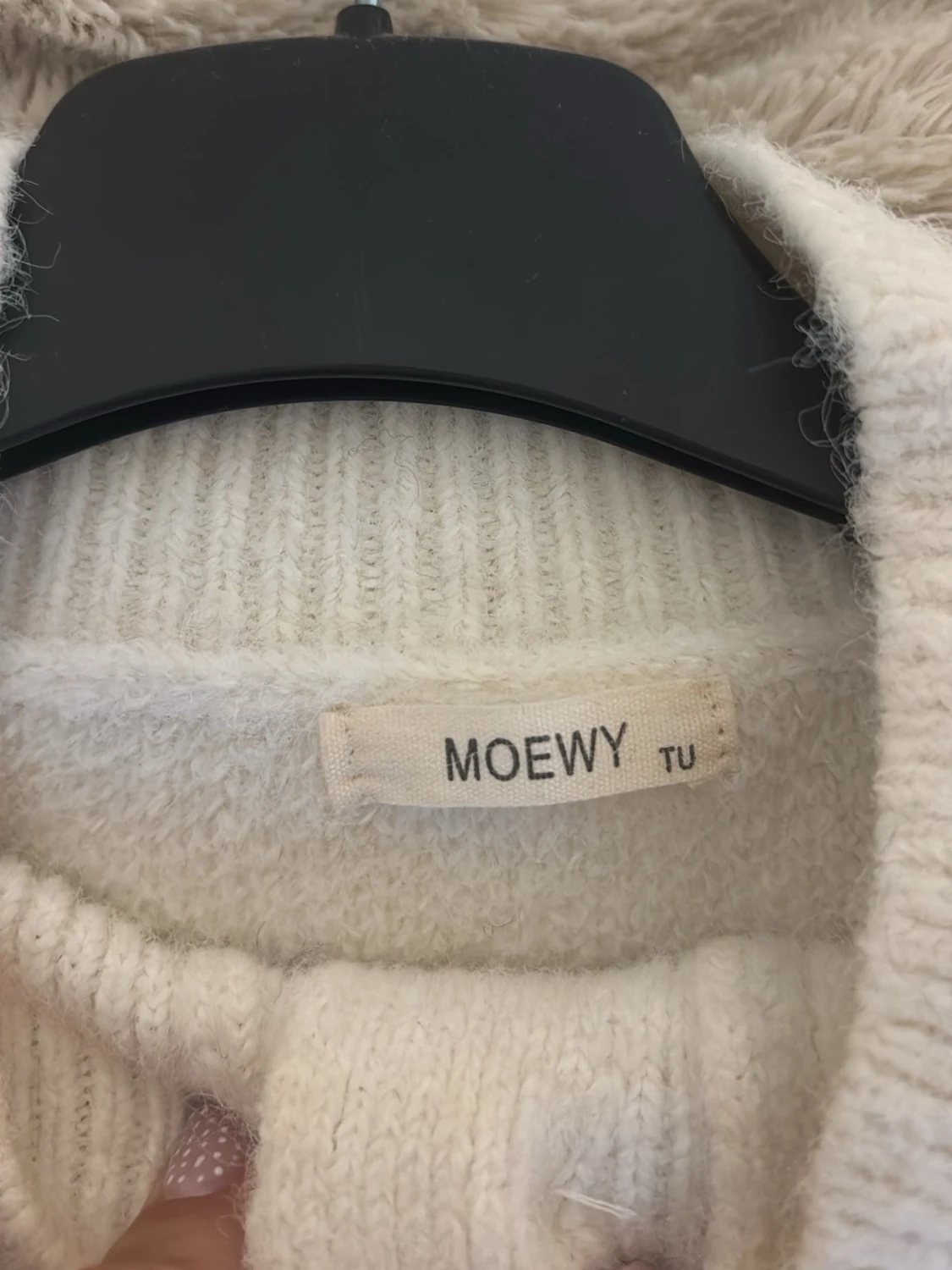 Vit stickad kofta från Moewy - 1