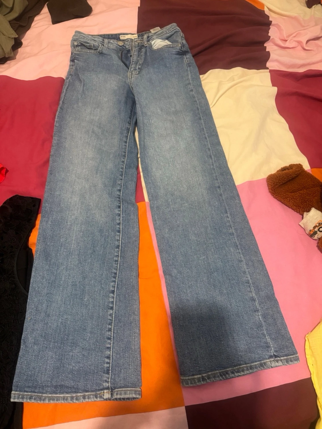 Blå raka jeans från H&M - 3
