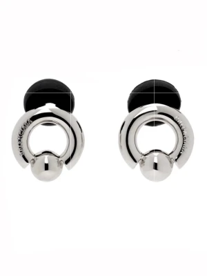 Balenciaga  - Balenciaga Winter 24 Berlin ball piercing ear jewel ”earrings” Silver coloured brass/ silicone Unisex