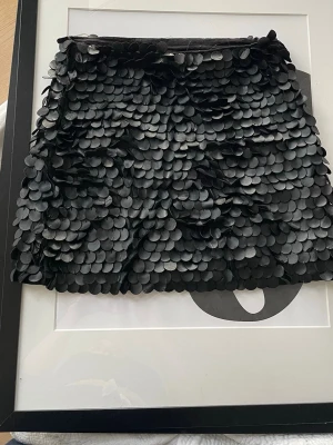 Svart läder paljettkjol från Zara Woman - Svart paljettkjol. Fint skick. Hör av dig om du undrar något! ✨Pris kan diskuteras