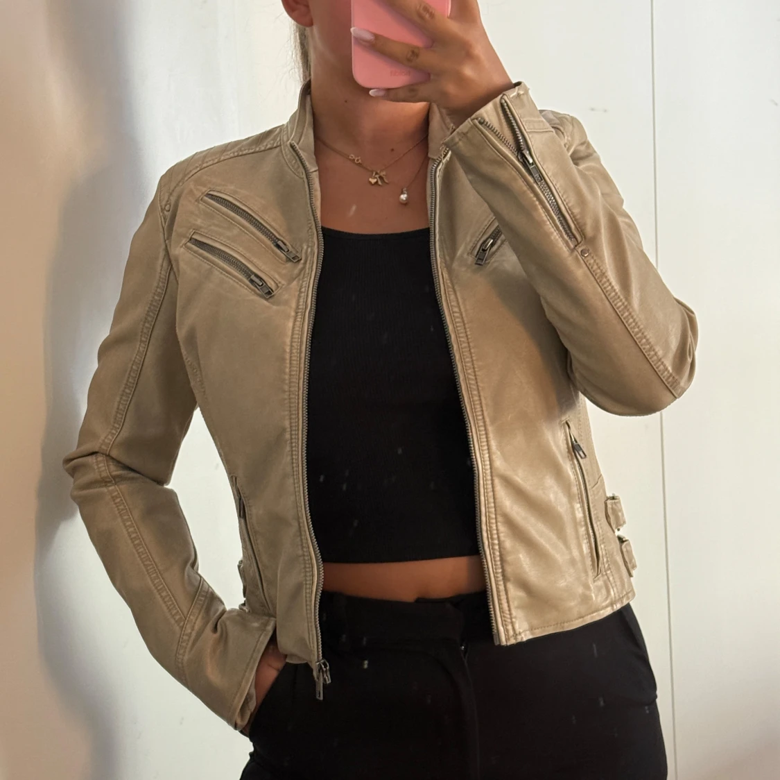 Beige Skinnjacka  - 1