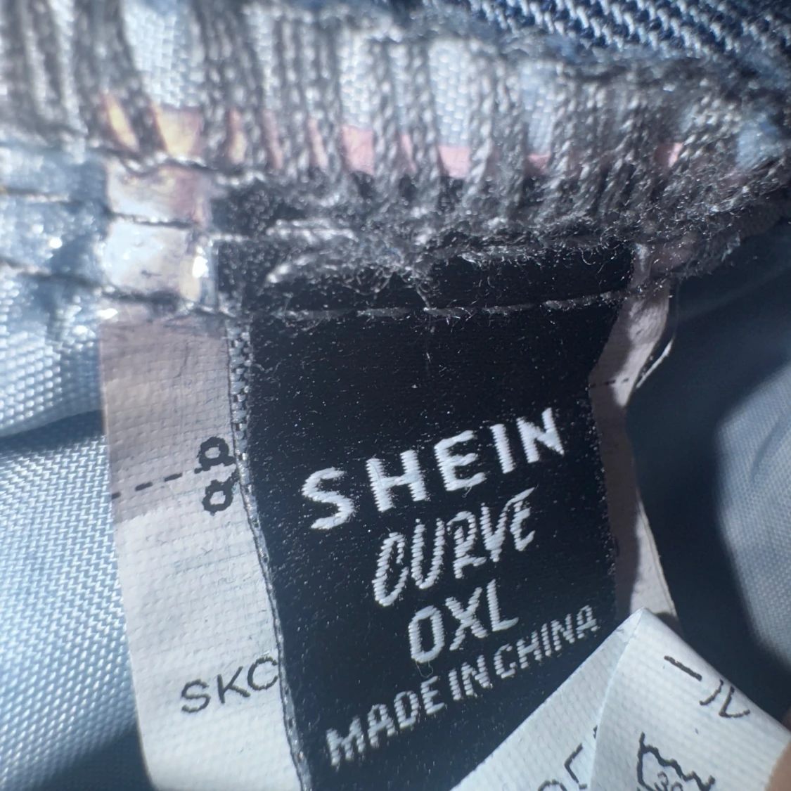 Blå wide jeansbyxor från Shein Curve - 2