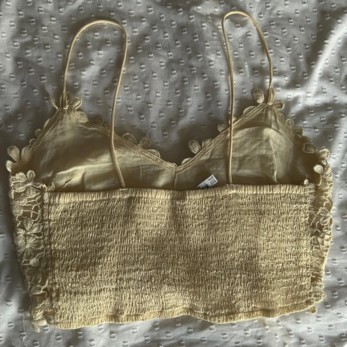 Beige blommig linnetopp Stradivarius - 3