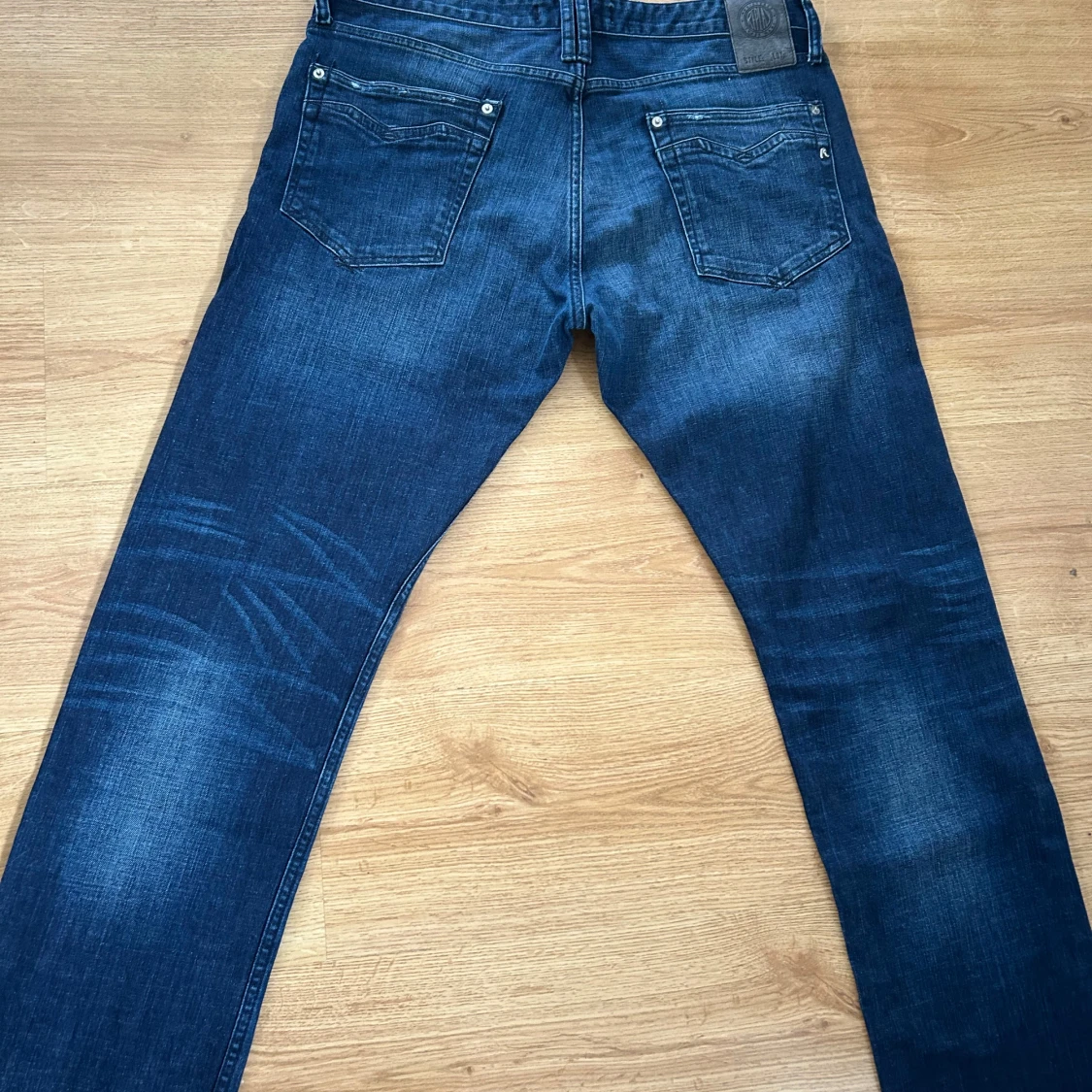 Mörkblå Replay jeansbyxor straight fit - 1