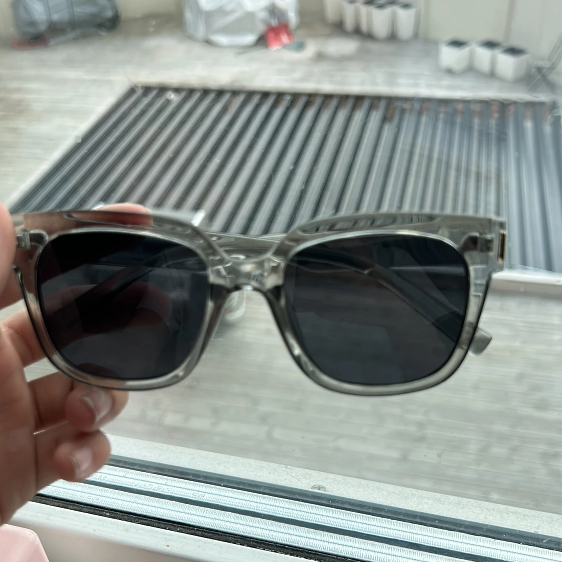 Transparenta fyrkantiga solglasögon💗 skicka dm) - 1