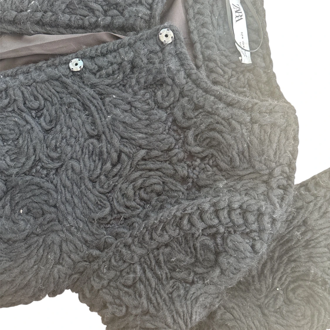 Svart stickad cardigan jacka från ZARA - 2