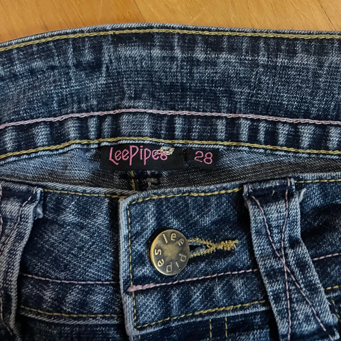 Lee Pipes bootcut jeans i blå denim - 1