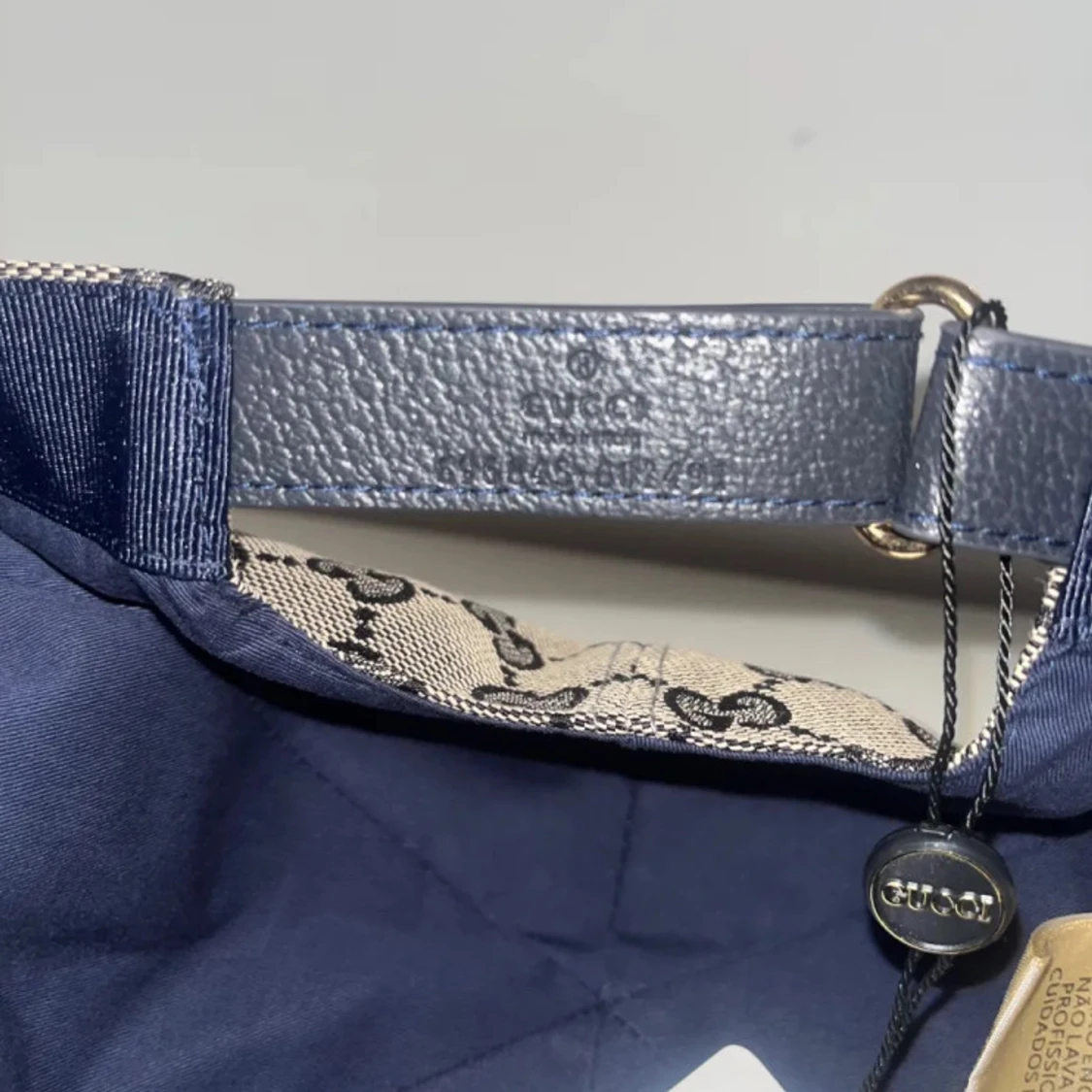 Beige gucci keps navy blue - 3