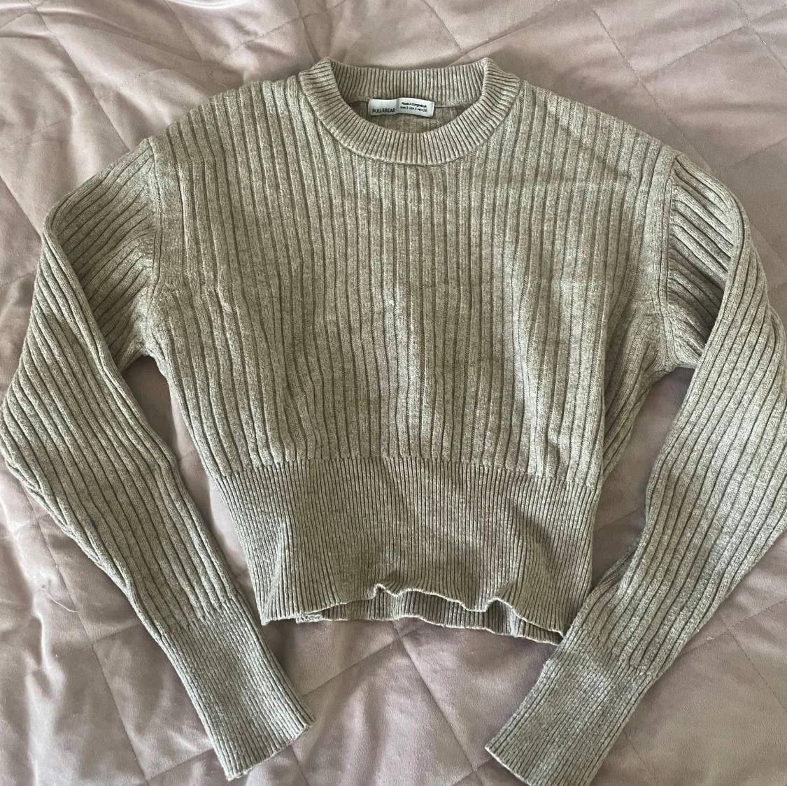 Beige stickad tröja - 2