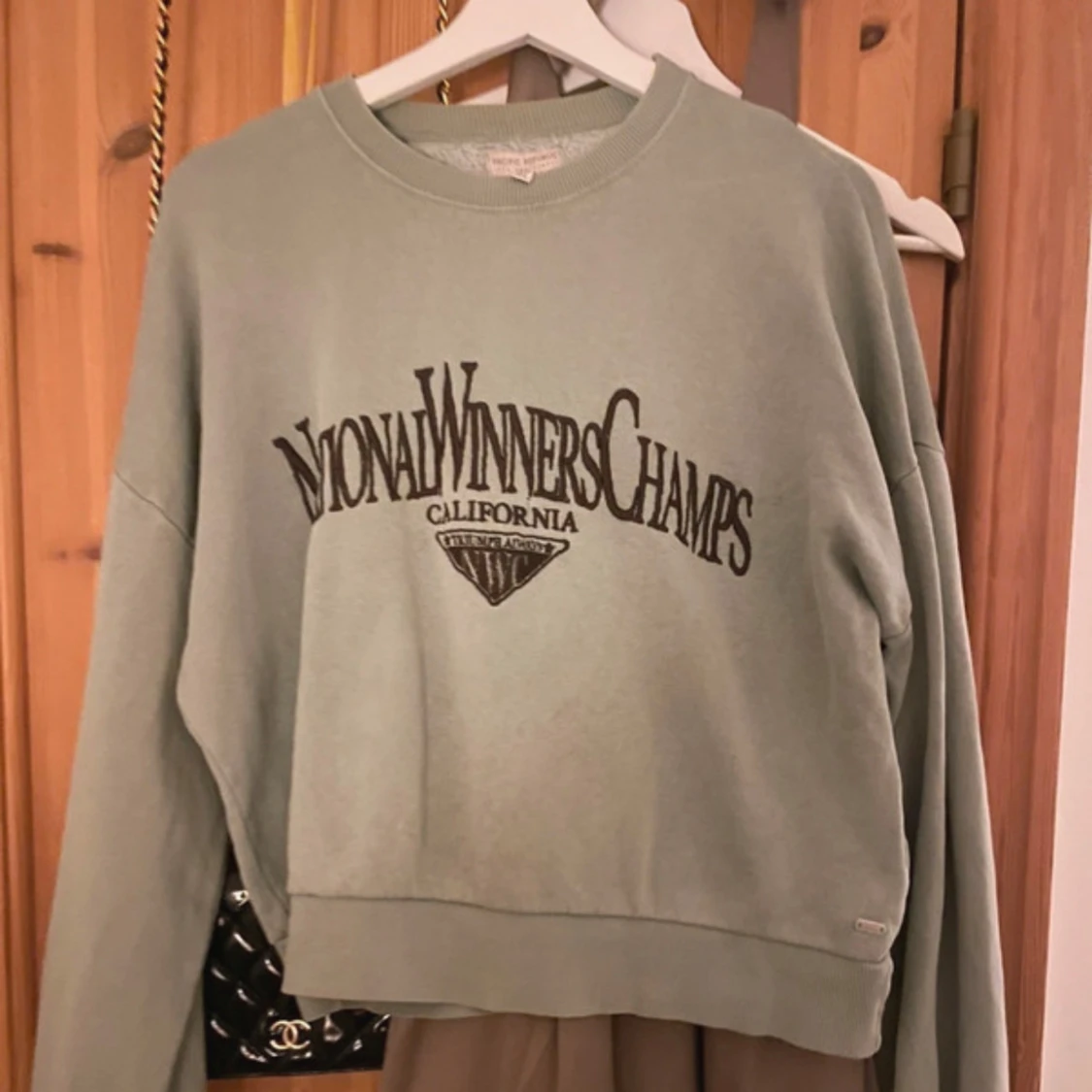 Grön ijus blå sweatshirt med tryck från National Winners Champs