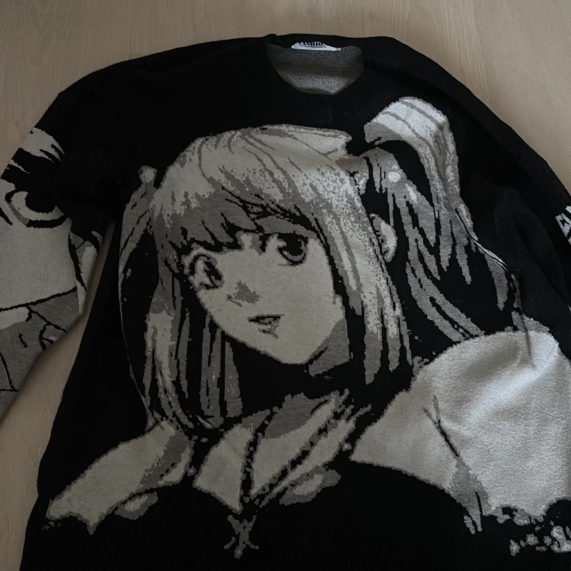 Svart stickad anime/ Misa Amane / Death note tröja 