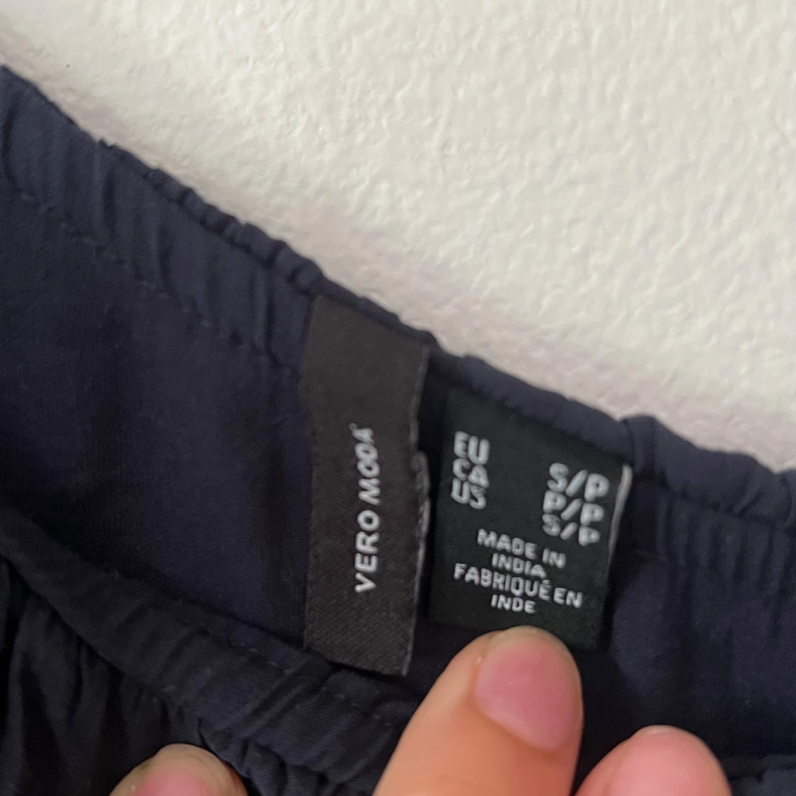 Marinblå oneshoulder topp - 4