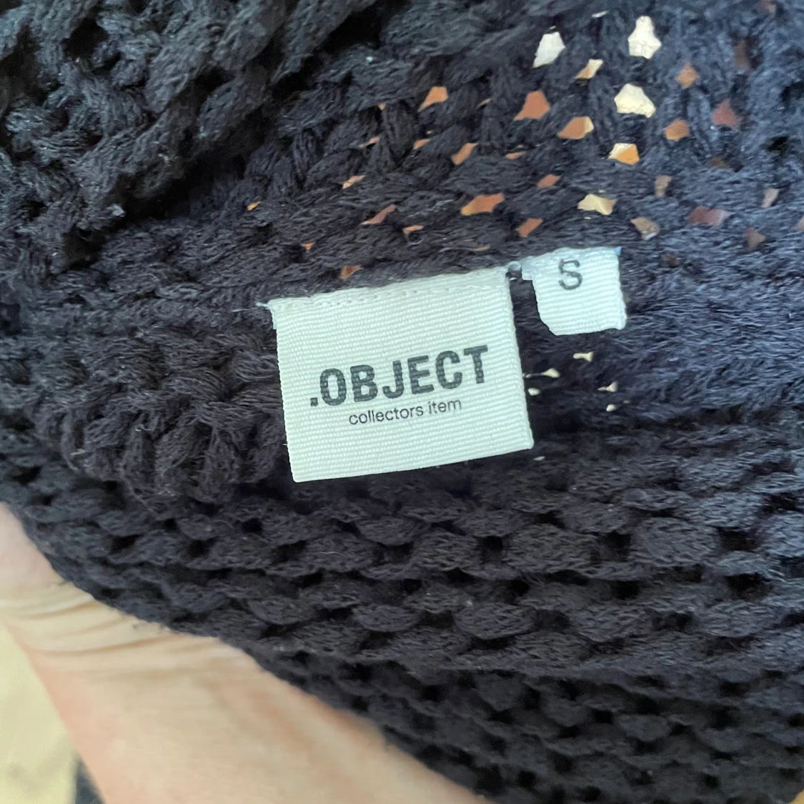 Svart stickad polotröja från Object - 2