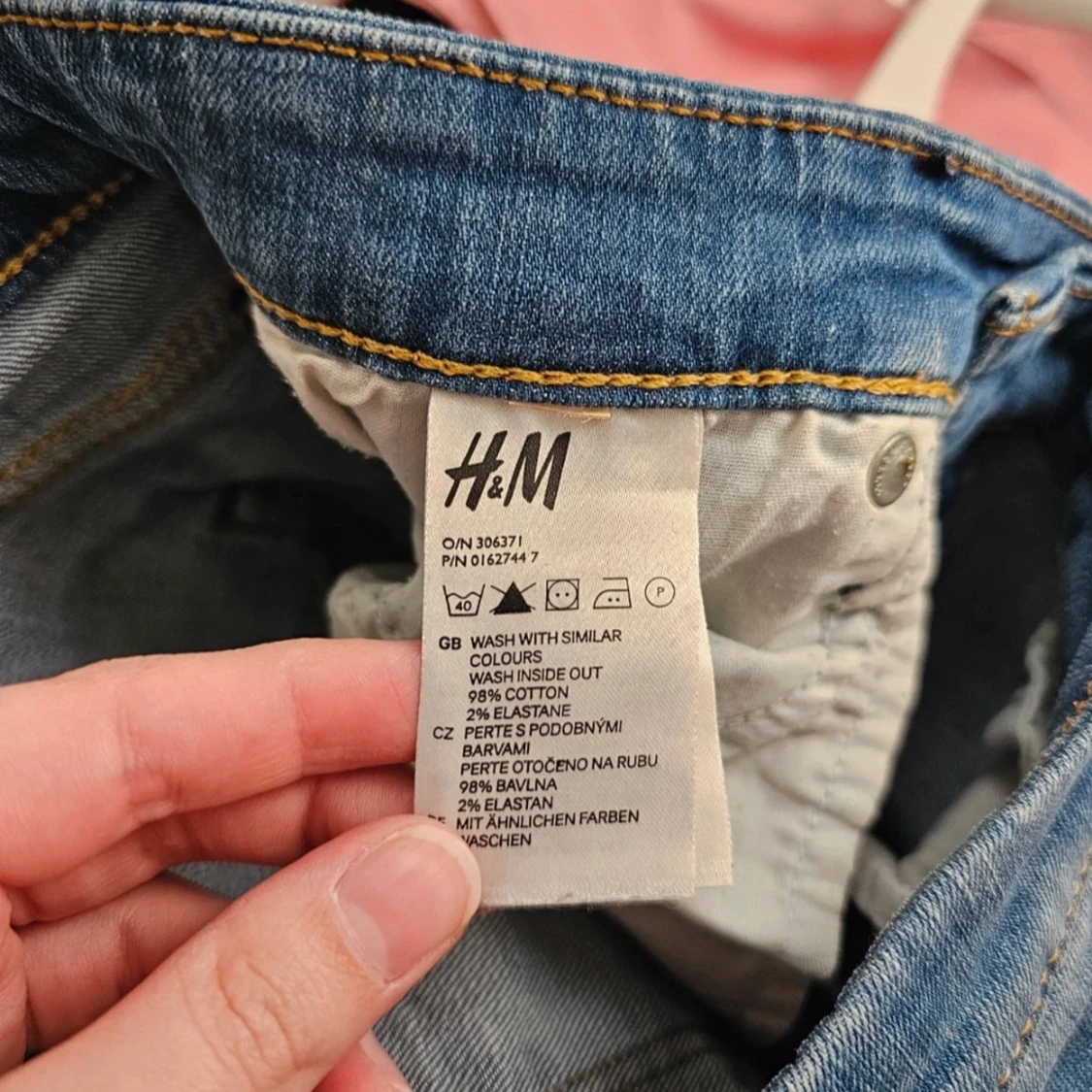 Blå jeansshorts med slitningar H&M - 3