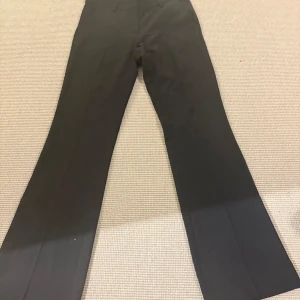 Svarta kostymbyxor med låg midja - Snygga svarta kostymbyxor med låg midja. Byxorna är använda fåtal gånger och är i mycket bra skick. Jag säljer de för att de inte kommer till användning! 