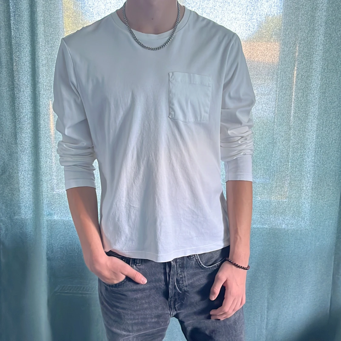 Vit långärmad tröja Filippa K