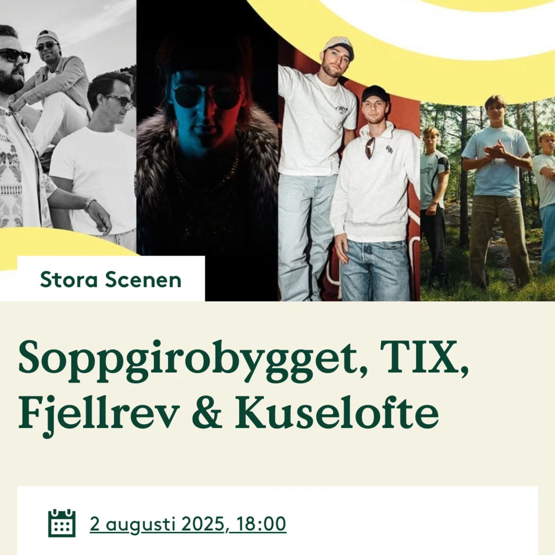 soppirobrygget, tix, fjällräv och kuselofte