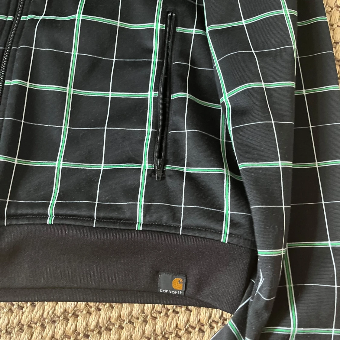 Rutig svart Carhartt Grid jacka L - 1