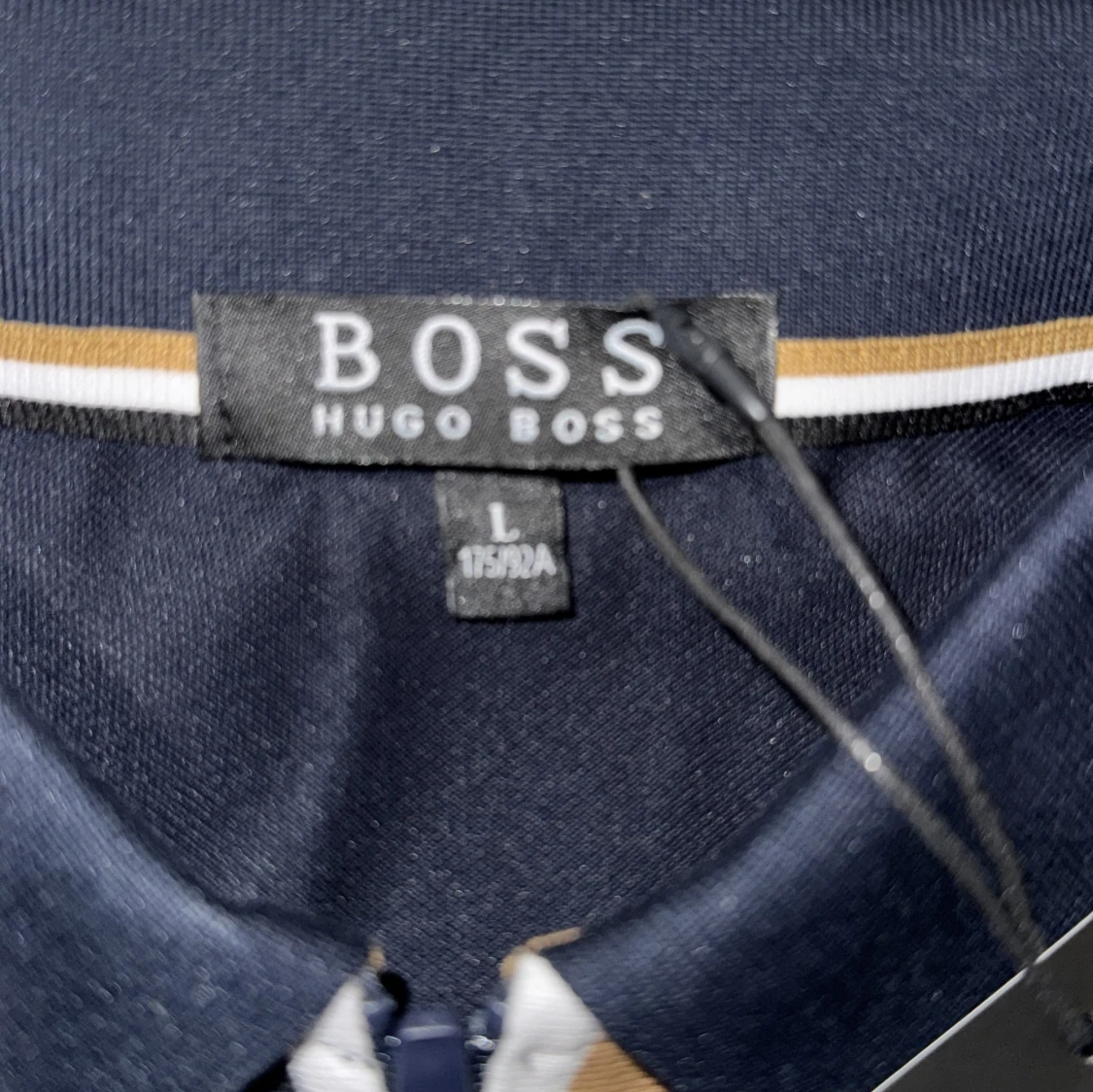 Marinblå pikétröja från Hugo Boss - 3