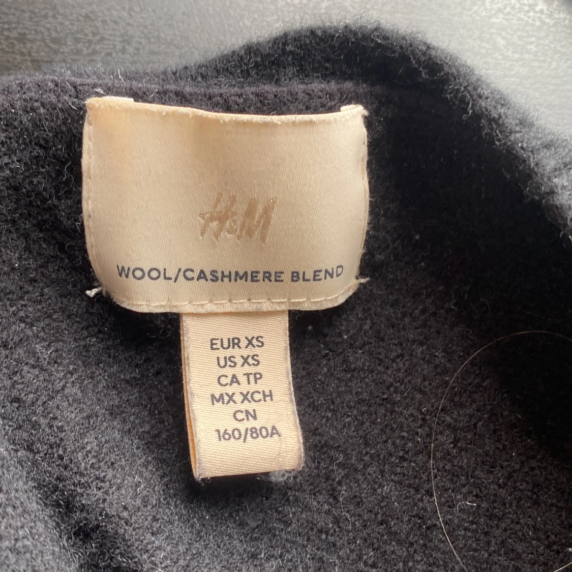 Svart kortärmad ulltröja H&M XS - 1