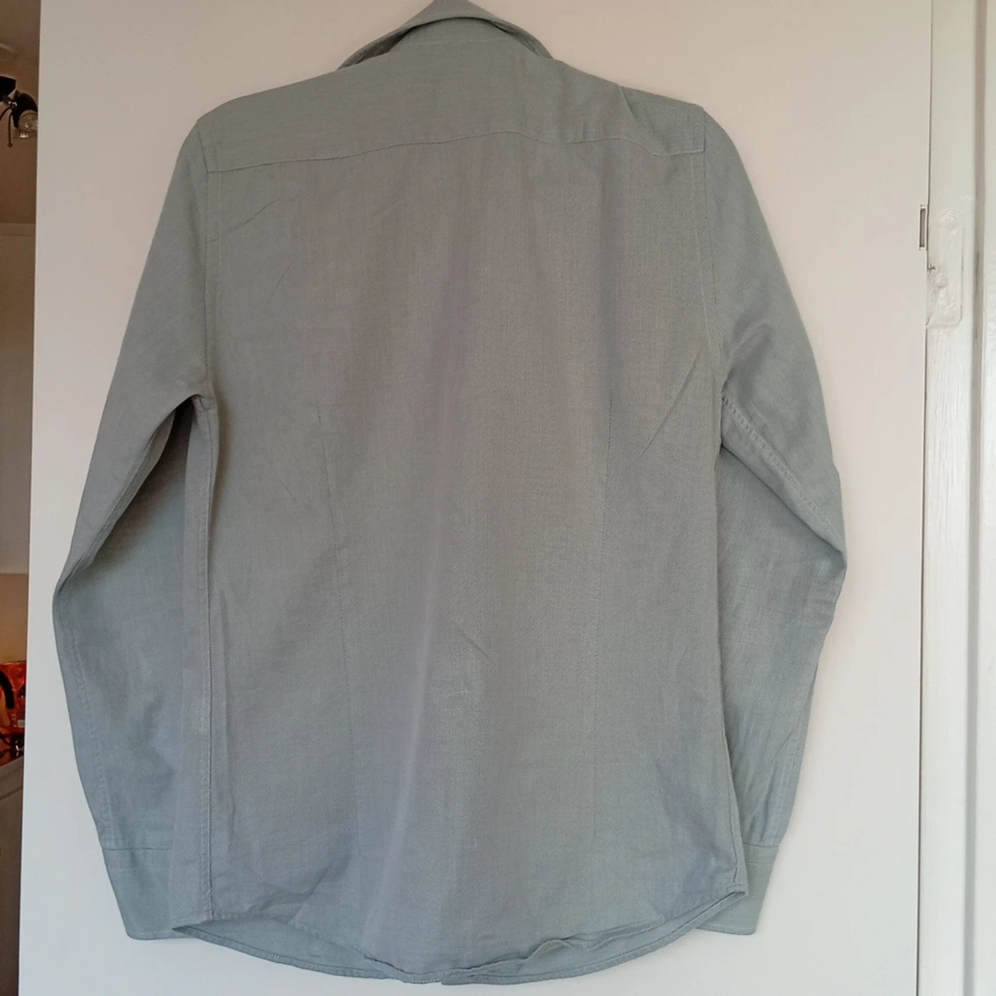 Ljusgröngrå skjorta Riley slim fit S - 1