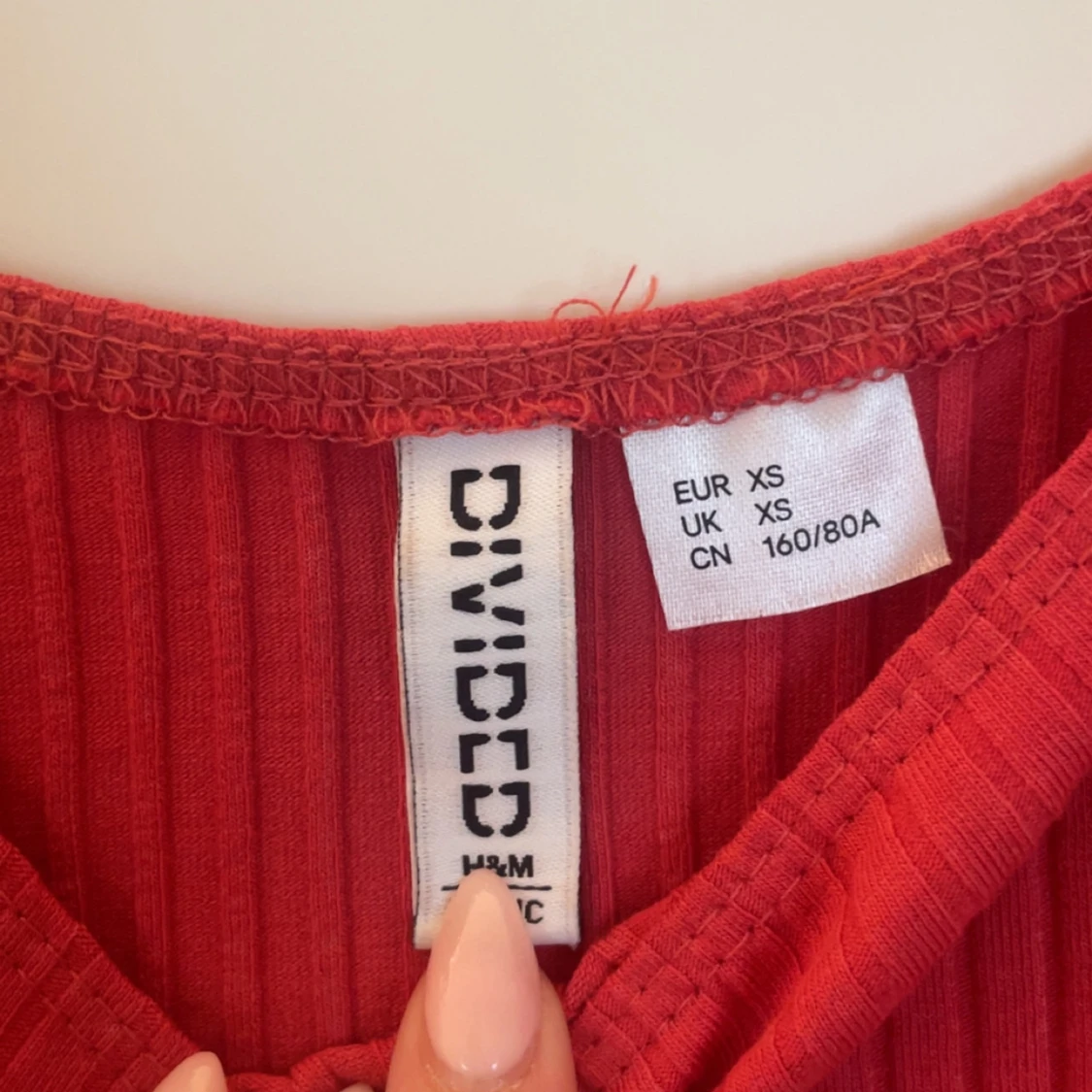 Röd ribbad klänning från H&M Divided - 1