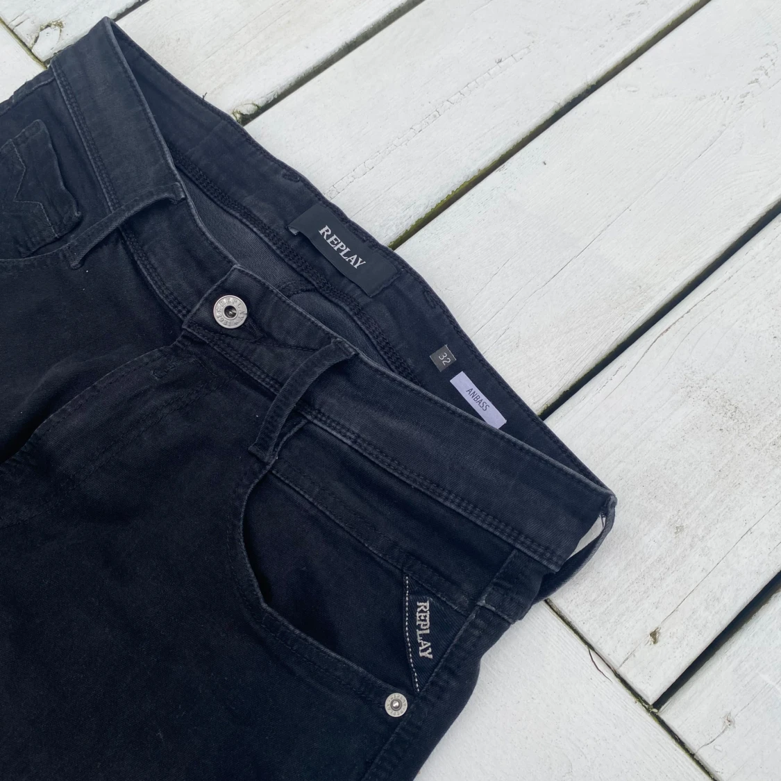 Svarta Replay Anbass jeans slim fit - 1