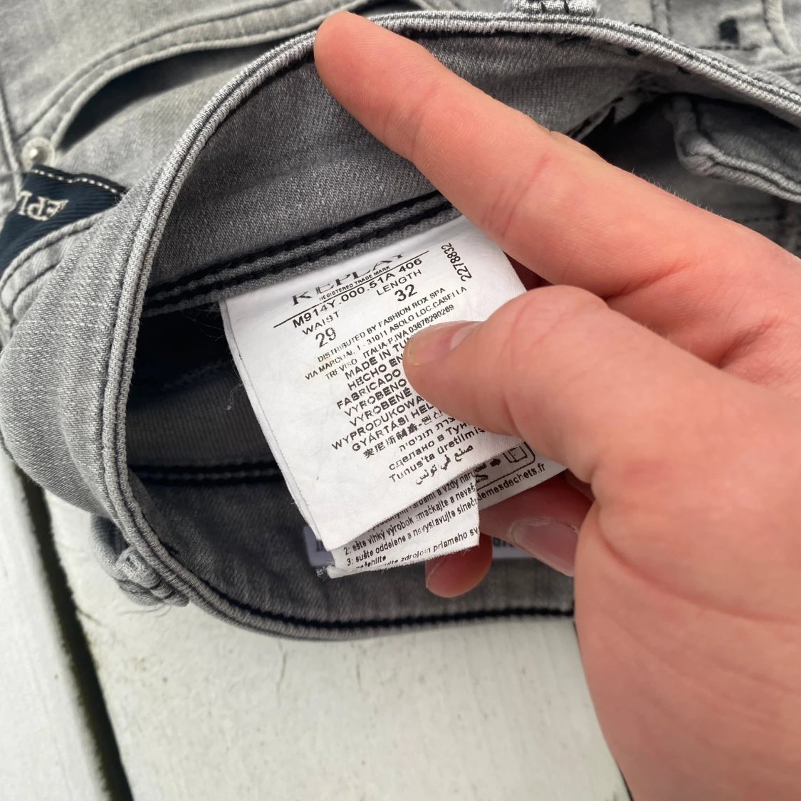 Replay Anbass grå slim jeans - 4