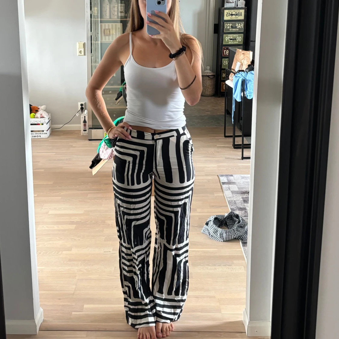 Mönstrade kostymbyxor  - 1