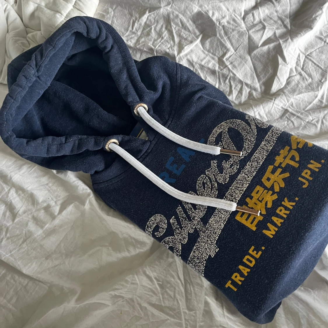 Blå Superdry hoodie med tryck - 3