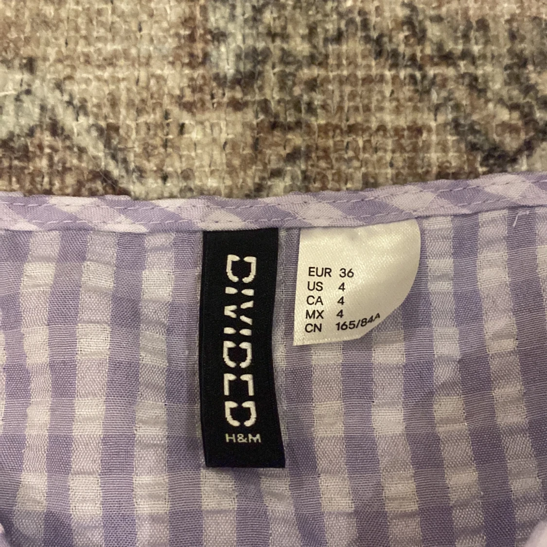 Lila rutig kortklänning H&M Divided - 1