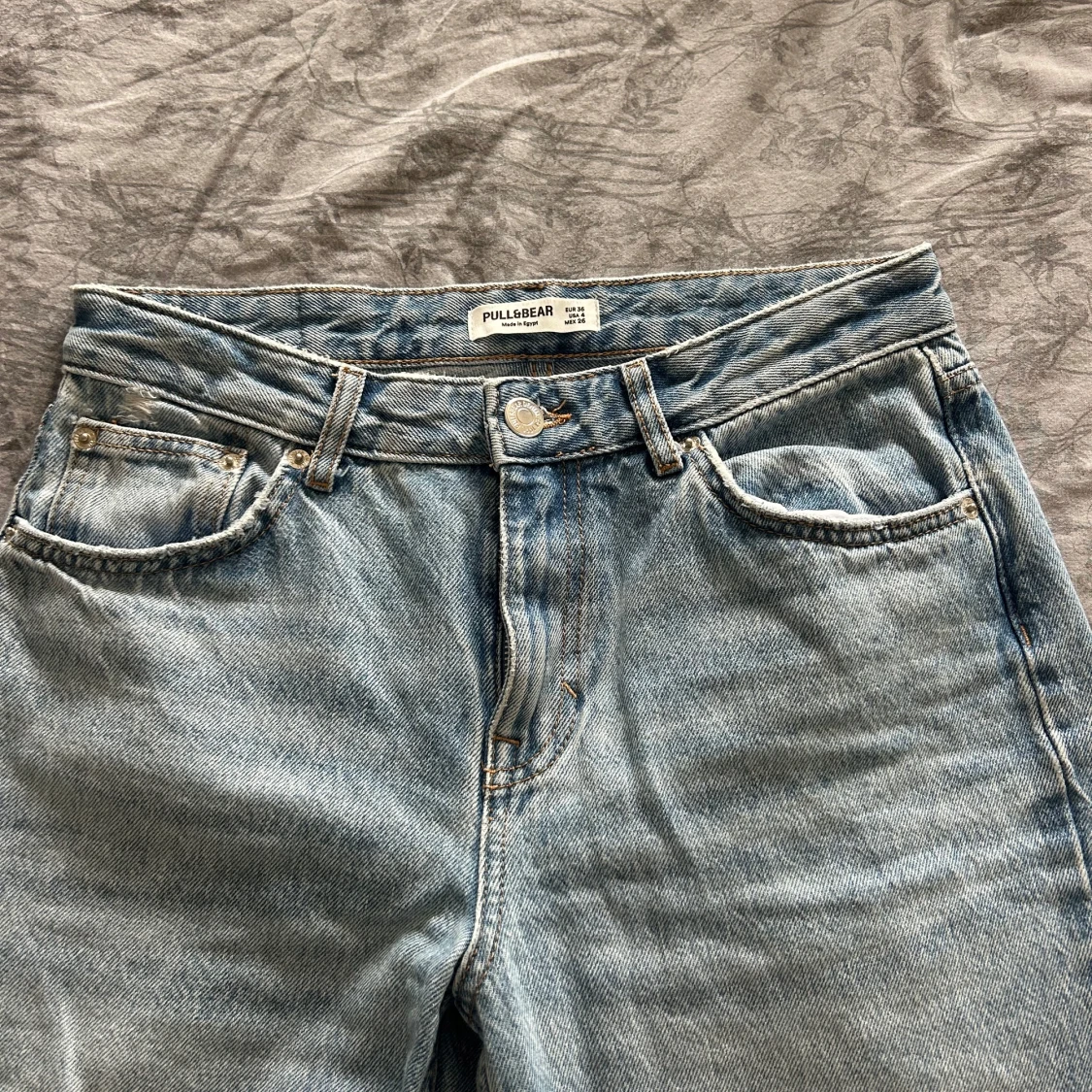 Ljusblå raka jeans Pull&Bear - 1