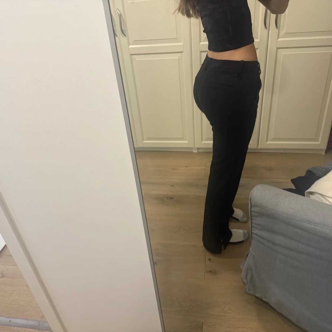 Lågmidjade kostymbyxor - 1