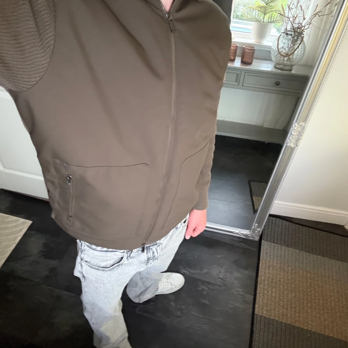 Olivgrön overshirt från Massimo Dutti - 1