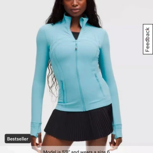 Lululemon define jacket  - SLUTSÅLD!!!!! Kan bytas mot en storlek 2!!! PRISLAPP PÅ!!! Snygg ljusblå lulu kofta i storlek 4💕💕