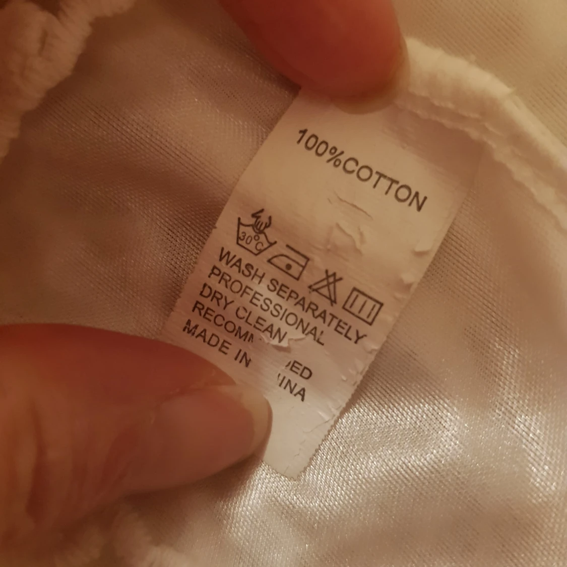 Vit spets kjol strl s/m 100% bomull - 2