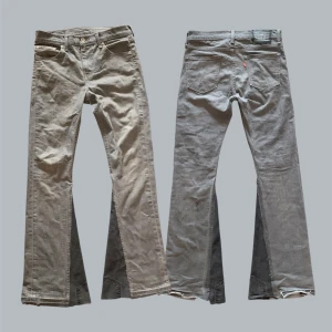 Gråa Levis flared jeans - Levis jeans, basically nya har använt dom typ tre gånger. Perfekt passform, skriv om du har frågor!