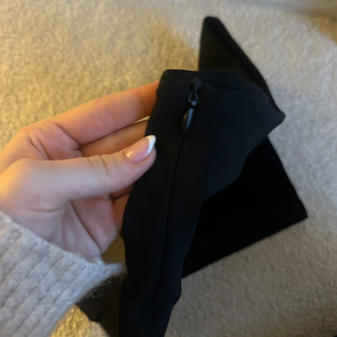 Svarta kostym shorts med dragkedja - 2