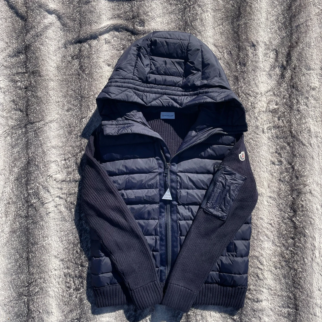 Blå moncler cardigan