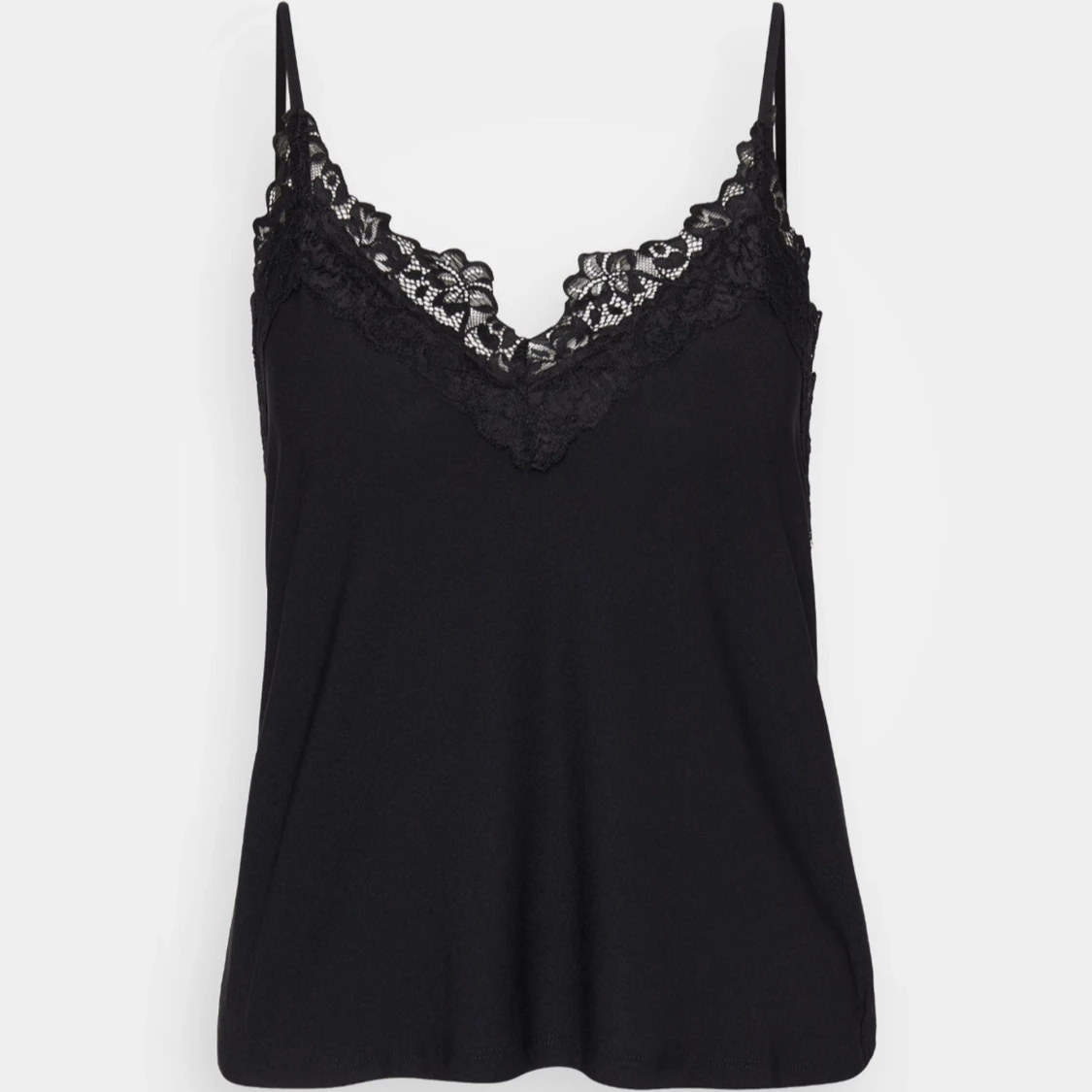 Svart topp med spets