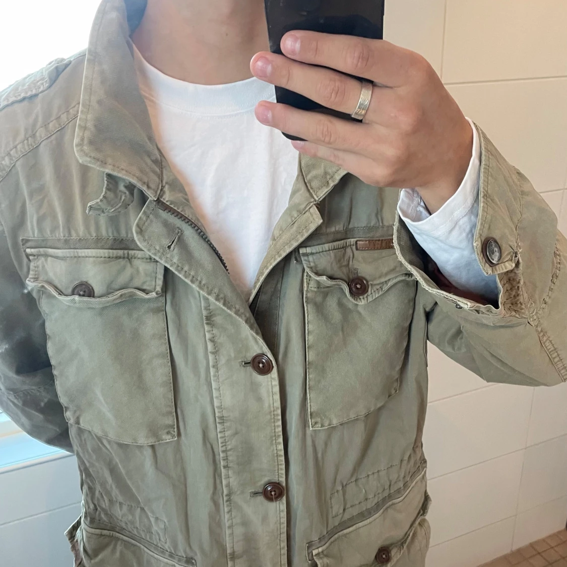 Militärgrön fieldjacka  - 3