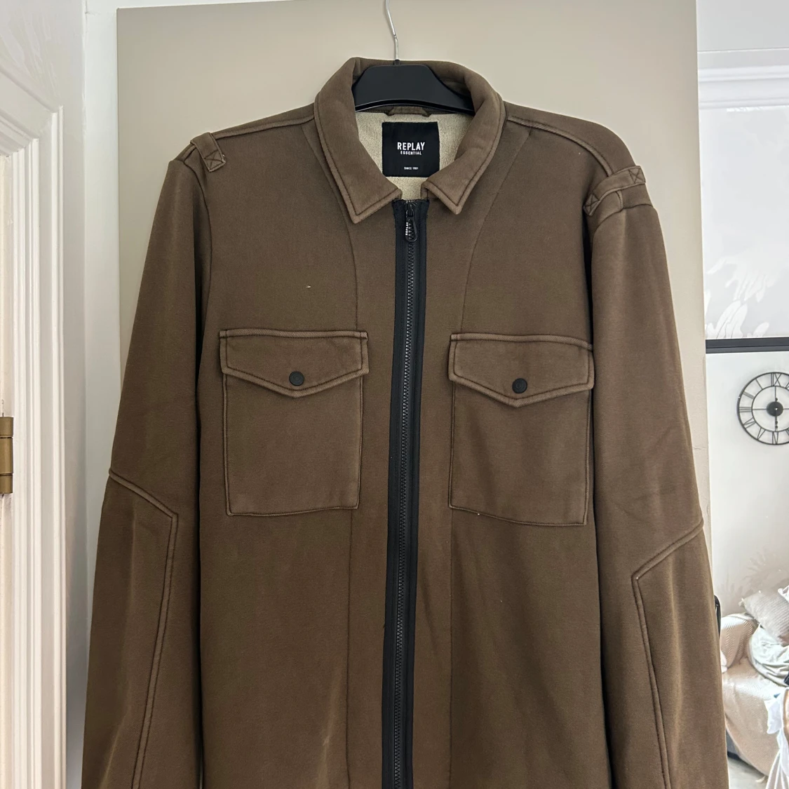 Mörkgrön overshirt från Replay