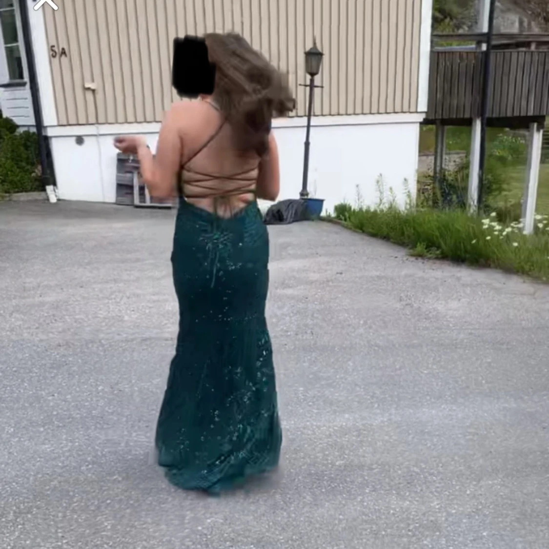 Mörkgrön balklänning - 1